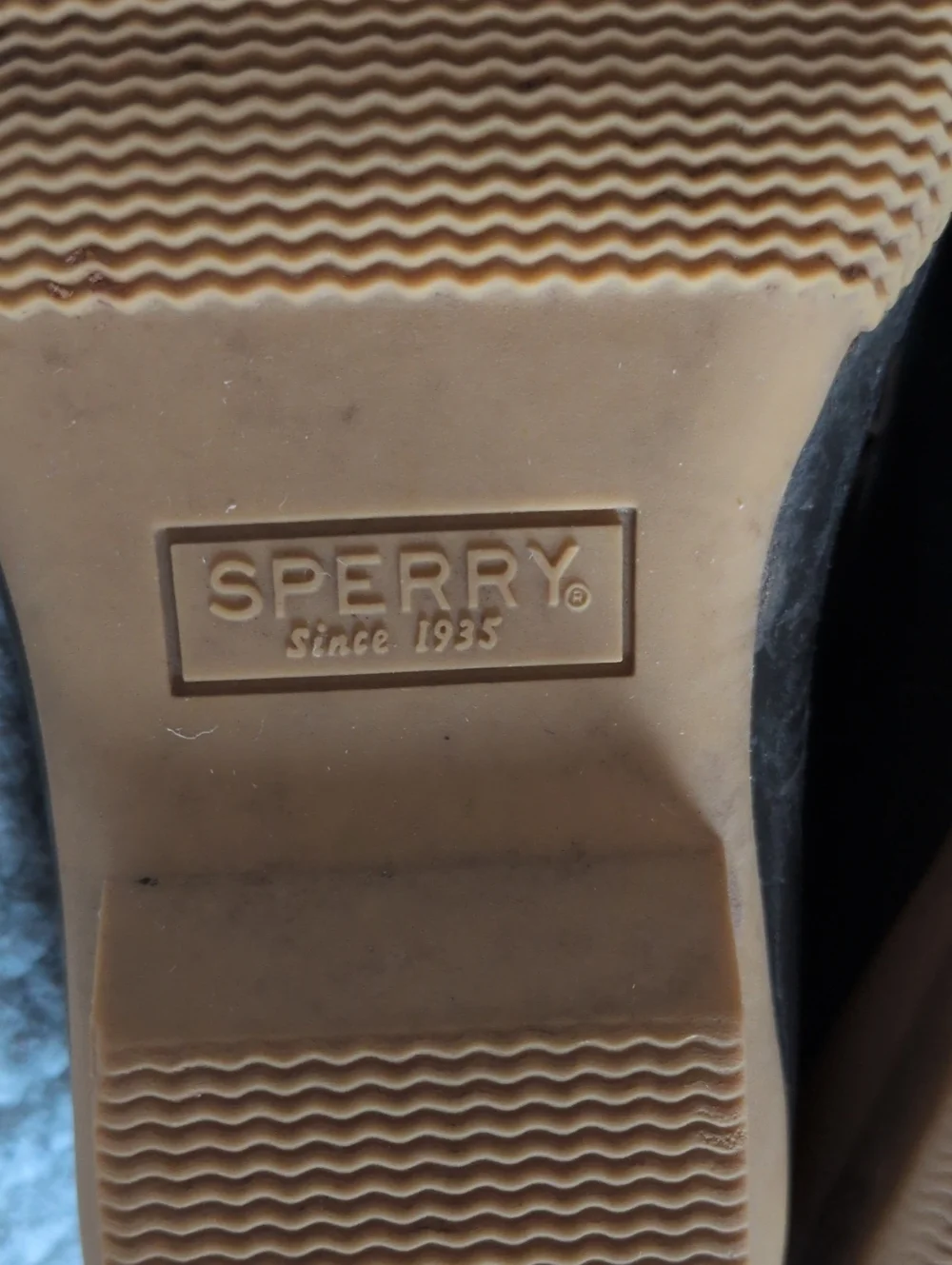 Sperry Kids Saltwater Faux Leather Distressed Brown Black Duck Boots Gorpcore